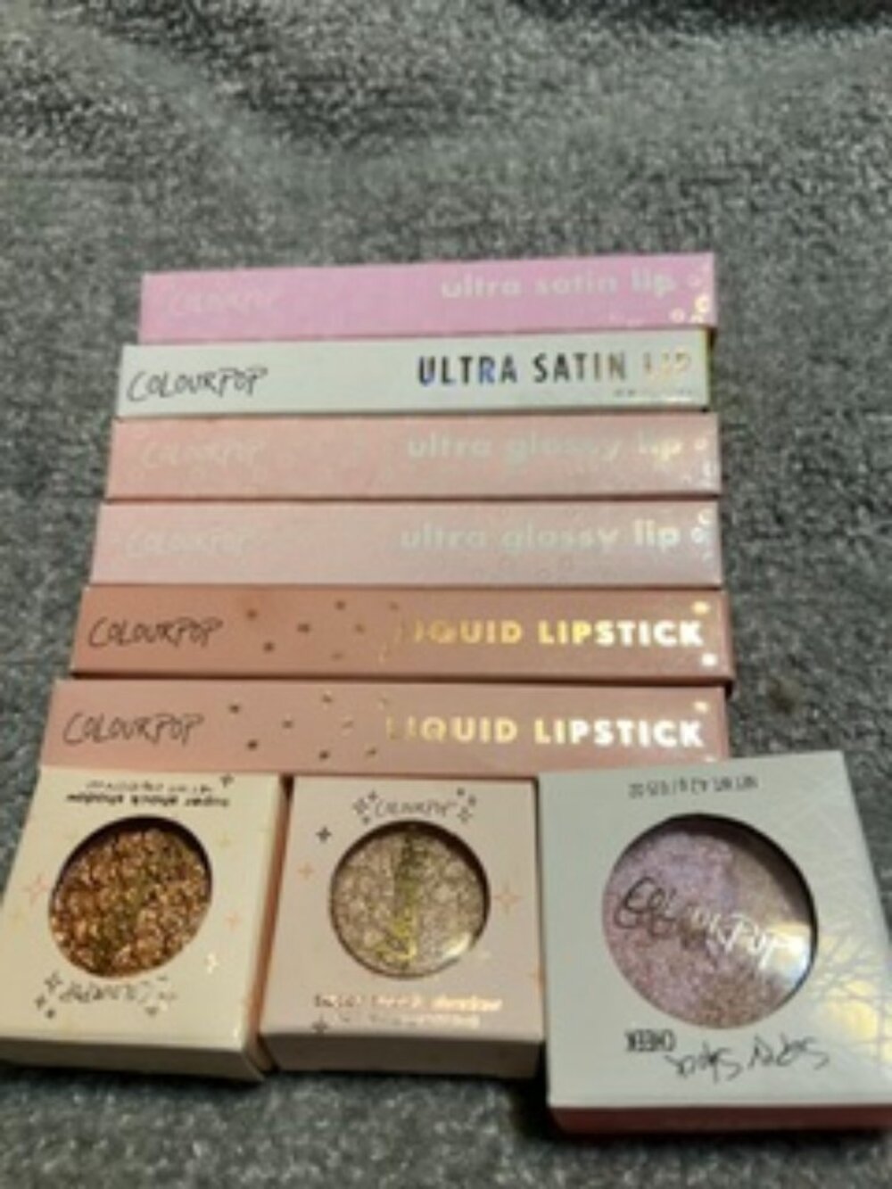 NWT 9-piece Colourpop Makeup Bundle Lipstick/Gloss, Eyeshadow, Highlighter